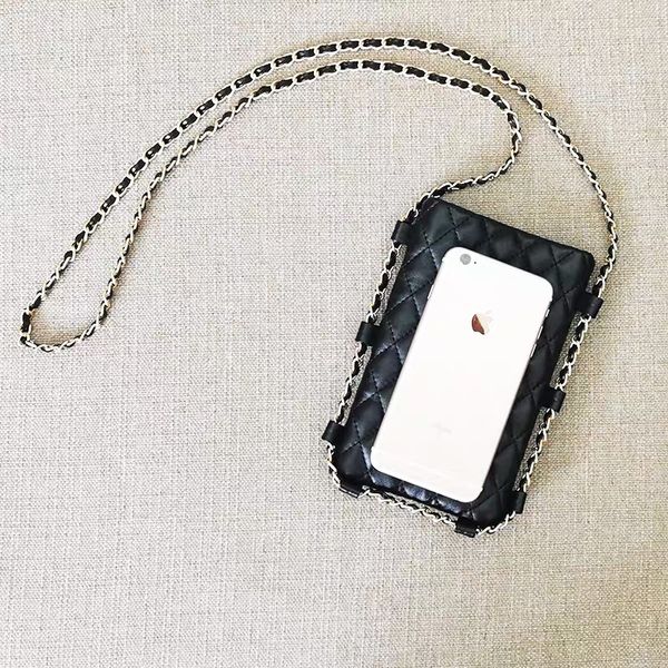 2021 nova moda capa de telefone feminina losango bolsa cosmética bolsa de telefone móvel bolsa de armazenamento de corrente para senhoras colecionar itens vintage presente vip