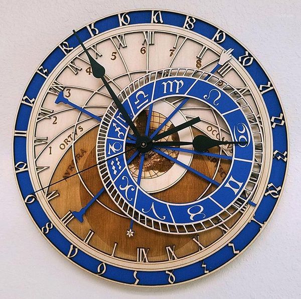 

prague astronomical clock creative living room wall hanging clock quartz 12 constellation big wall art1