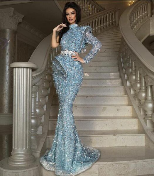 

evening dress yousef aljasmi kim kardashian high neck blue crystal tassel long dress one shoulder gianninaazar zuhlair murad ziadnakad, Black;pink