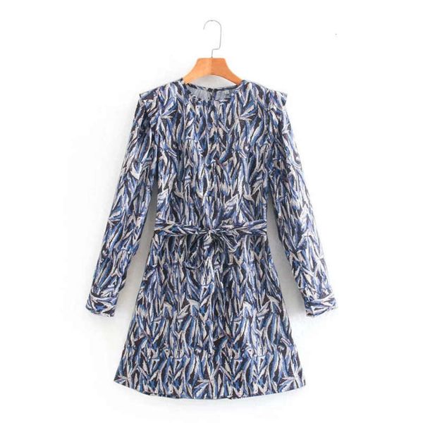 

wind 2020 new fashion waist ldsd203845 lace up decoration women's long sleeve dress, Black;gray