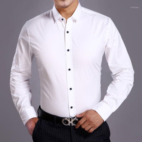 

j.del'or new arrival men's cotton fancy/classic dress shirts long sleeve pure white slim fitting euro.design1, White;black