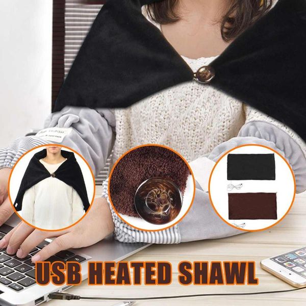 

home heaters 45x80cm usb electric warming heating blanket pad shoulder neck mobile shawl soft 5v 4w winter warm health care