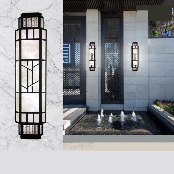

vintage chinese up down light outdoor wall light l building exterior wall courtyard corridor marble lamp waterproof