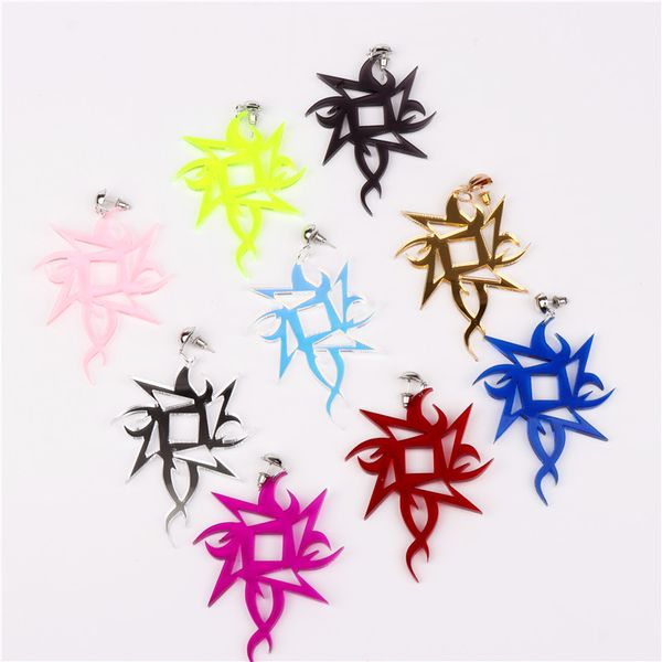 

9 colors geometric dangle earrings for women new jewelry red rose black pink blue green acrylic trendy accessories, Silver
