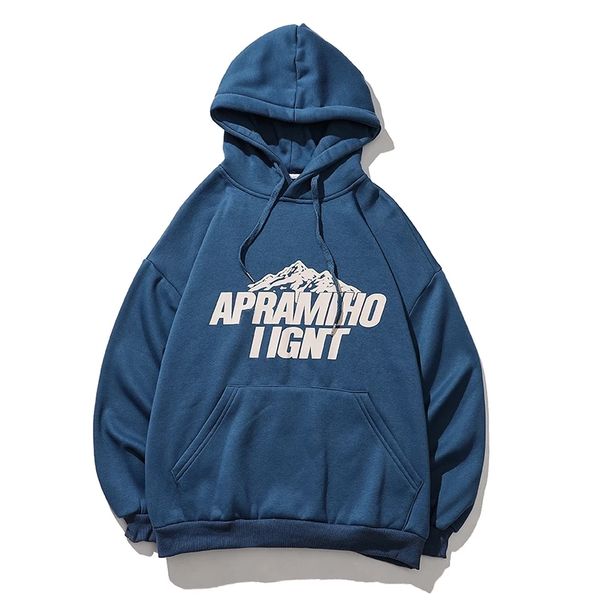 

thicken warm autumn winter casual man hooded hoodies letter print hip hop vintage harajuku sweatshirts fleece hoodies men, Black