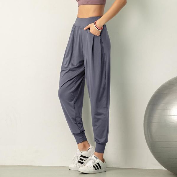 

running pants loose joggers yoga wide leg sweatpants women trousers comfy plus size high waist streetwear casual pant femme, Black;blue