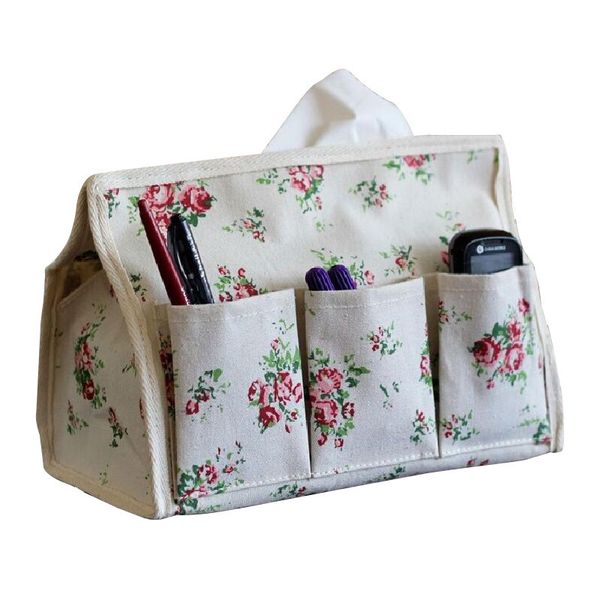 

cotton and linen tissue boxes multi function dustproof napkin holder organizer tissues case creative with 5ws j1