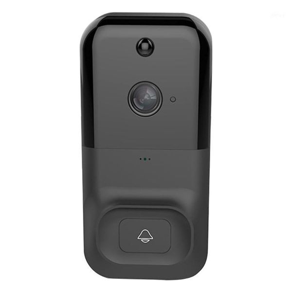 

phone monitoring night vision wireless wifi video doorbell 1080p hd security camera battery powered pir motion detection abs1
