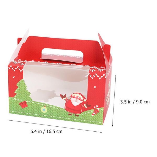 

рождественские коробки кекс прочный практический практический экологически чистый торт контейнер торт упаковки чехлы удобные кекс коробки дл