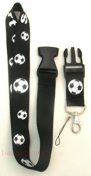 

card football key strap id neck mobile phone usb bracket lanyard ribbon 2colorsz4dl, Silver
