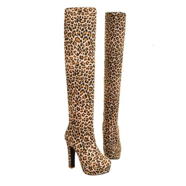 

new women's 2021 boots, size 34-46, sensual fashion, above knees, sensual, thick heel, thigh high boots for winter 0g3v, Black