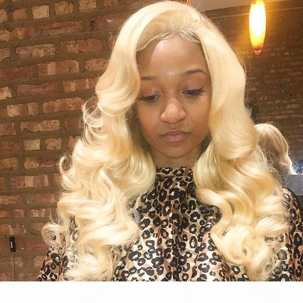 

613 lace front wig human hair body wave virgin peruvian 613 blonde human hair wigs pre plucked with baby hair, Black;brown