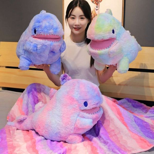 

conditioning rainbow blanket dinosaur pillow air plush toys colorful girl doll gift