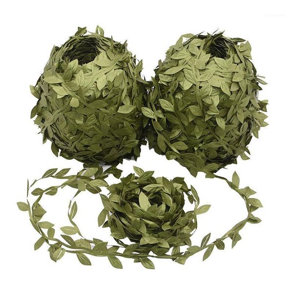 

20m silk artificial leaf vine handmake green leaves diy wreath gift scrapbooking craft fake flower for wedding decoration1