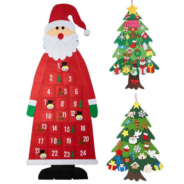 

christmas decorations tree diy handmade felt kids toys wall hanging home decoration