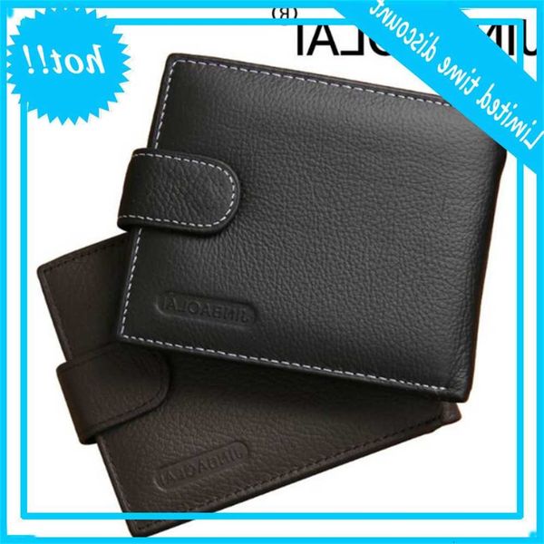 

real leather clip cow skin 2020 brand small links purse coin pouch short men wallets