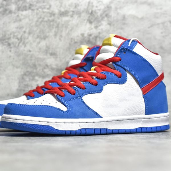 

2020 new doraemon theme color sneakers blue, white and red classic colors harmoniously present fresh and bright high-quality texture, Black