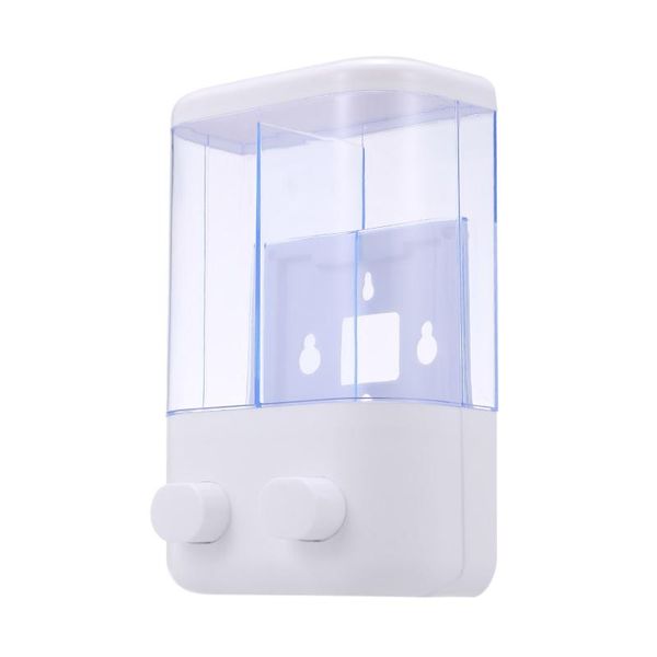 

liquid soap dispenser double 380ml wall-mount shower bath shampoo manual pushing bathroom for