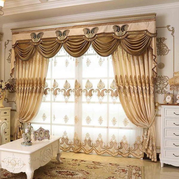 

curtain & drapes fyfuyoufy velvet for living room floral embroidered tulle curtains bedroom stripe blackout