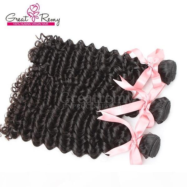 

hair weft weave 7a peruvian 8"-30" deep wave hair extensions natural color 3pcs lot greatremy drop shipping 100% natural human hai, Black