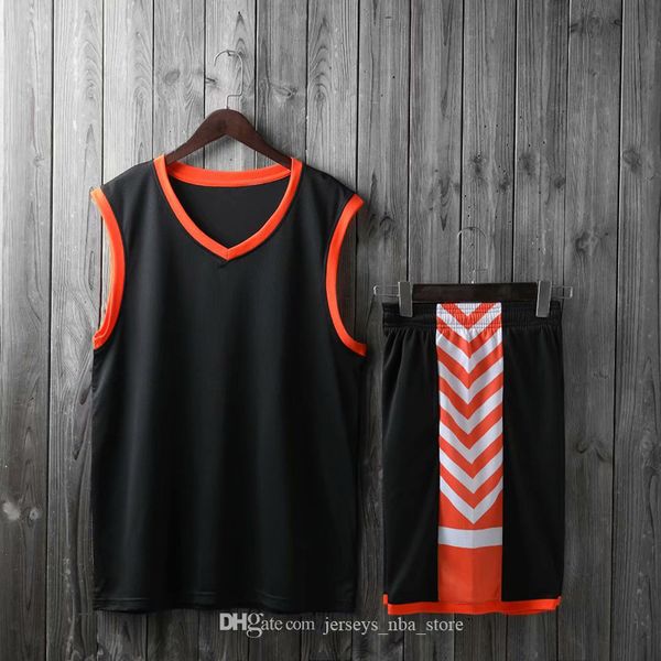 

discount men training basketball sets with shorts uniforms reversible basketball jerseys for that home and away look kits sports 23-35, Black;red