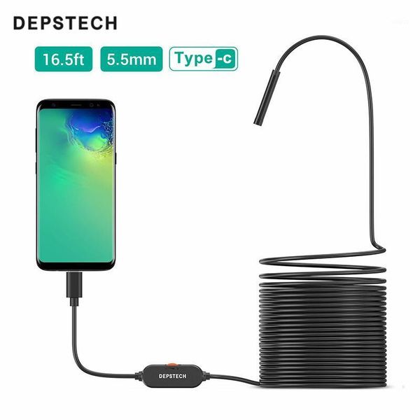 

cameras depstech usb endoscope 5.5mm ultra-thin inspection camera semi-rigid cable waterproof ip67 snake 720p 1mp borescope1