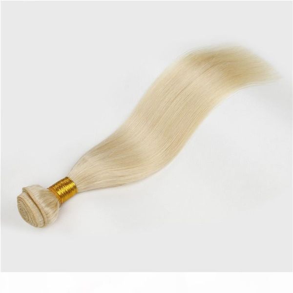 

10-30inch 613 straight hair piece blonde indian remy hair extensions 1pc virgin russian brazilian peruvian blonde silk straight hair weft, Black