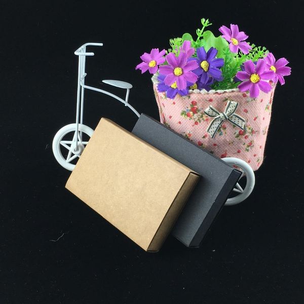 

24шт лот пустой крафт бумага ящики ящики черный картон упаковочная коробка diy handmade soap craft jewel party подарочные коробки wmttwq