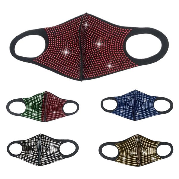 

fashion designers face masks hanging ear type cross-border flashing diamond rhinestone mask star master nightclub party personalized mask