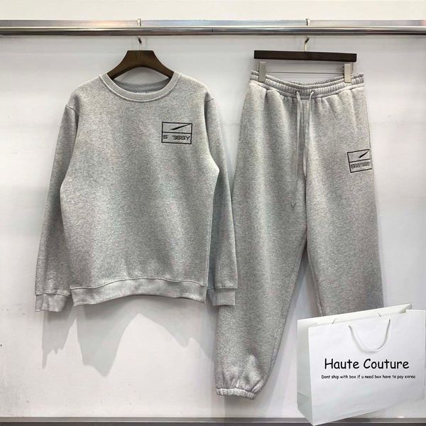 

mens womens tracksuits mens casual active sportswears two-piece suits women solid color pullovers + pants fashion autumn sets, Gray