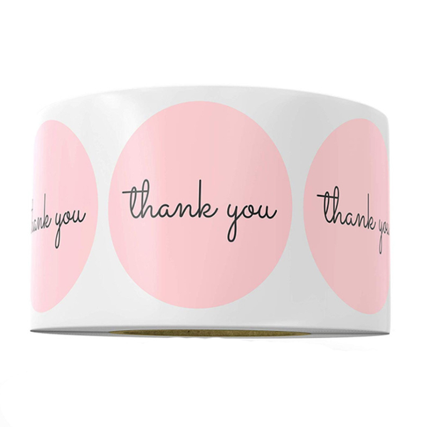

gift wrap 1inch thank you stickers pink for company giveaway & birthday party favors labels &mailing supplies baking label custom