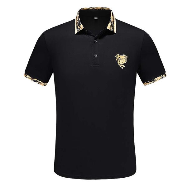 

2022summer clothes luxury designer polo shirts men casual polo fashion snake bee print embroidery t shirt high street mens polos size m-3xl, White;black