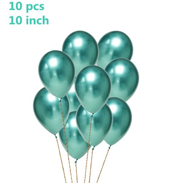 

10pcs 10inch new metallic latex balloons thick pearly metal chrome alloy colors pgraph wedding party decoration balloons wmtshe