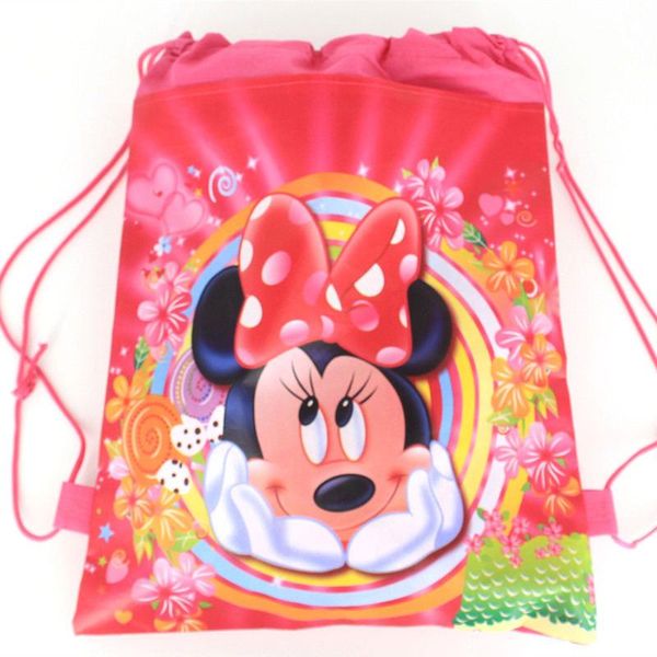 

gift wrap 34x27cm mouse theme birthday party supplies for girls non-woven fabrics drawstring bag travel storage package