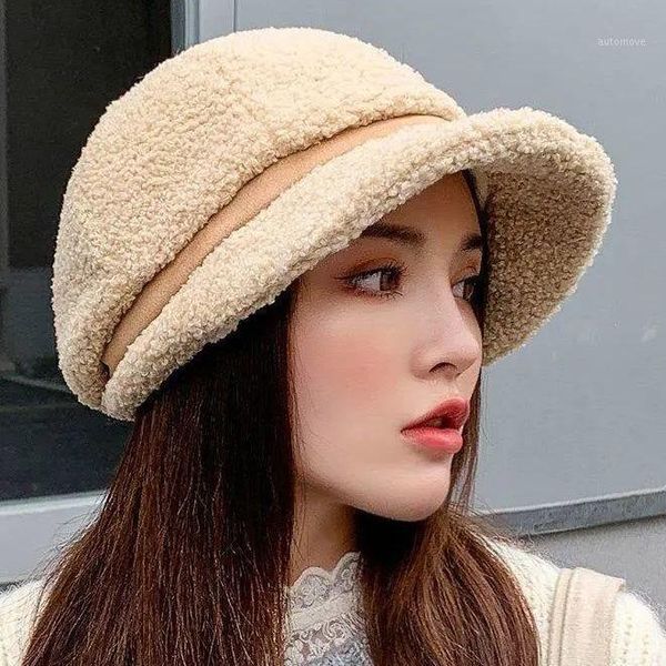 

autumn and winter beret hat female autumn and winter korean fashion beanie hat all-matching octagonal warm fashion1, Blue;gray