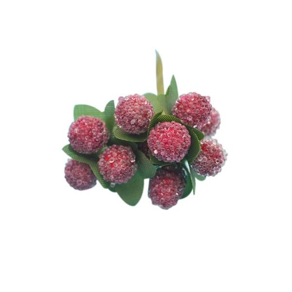 

5/6/10/12/20/24/30/40/50/250pcs red artificial flower stamen berries bundle diy christmas cherry wedding wreaths decor jlldkd