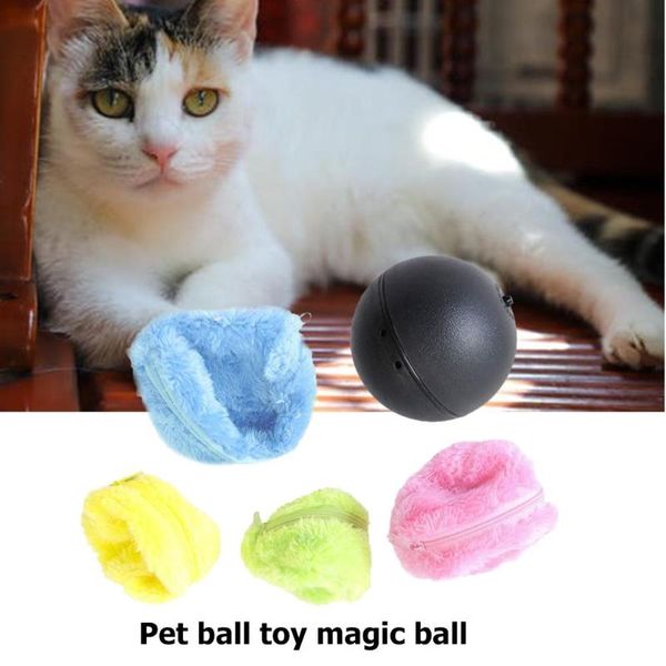 

cat toys fashionable roller ball safe automatic magic soft plush material for dog pet interactive toy