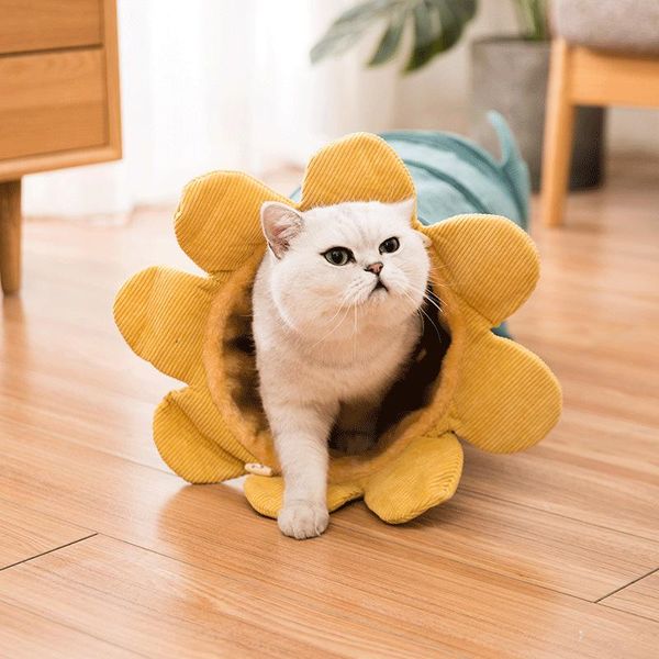 

foldable cat bed pet products cat tunnel cats house pets bed semi closed fossa winter kennel cute look comfortable soft dogs pad