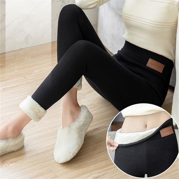 

winter pants women thermal leggings high waisted pants for women flannel streetwear trousers women winter casual pants 5xl, Black;white