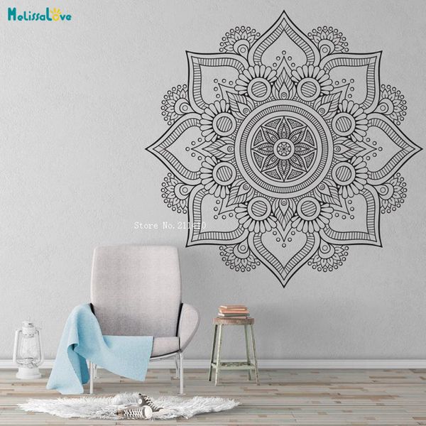 Sofisticato Mandala Wall Art Sticker Geometria sacra Decorazioni per la casa Soggiorno Nuovo design Rimovibile Cool Artwork Murales YT2395 201201