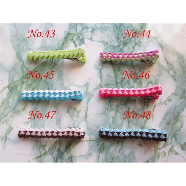 

2.2''girl lined boutique shipping alligator clip 80pcs rhinestone braid