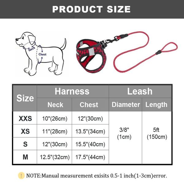 

soft mesh dog harness vest reflective pet puppy walking training harness leash set for small medium dogs cats chihu sqczke