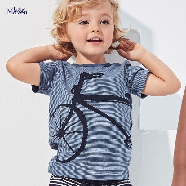 

little maven children summer new baby boys clothes animal print brand short sleeve t shirt boy tee y200409, Blue