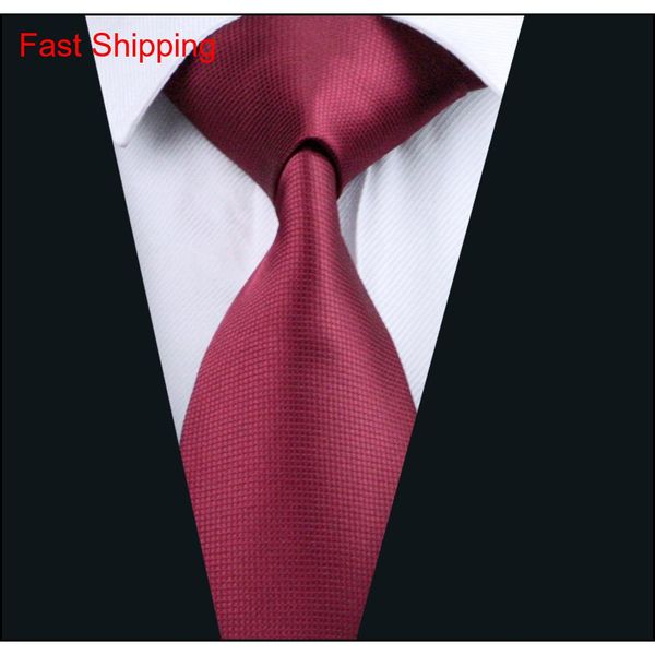 

fast shipping mens maroon tie hanky cufflinks set jacquard woven mens tie set leisure business work formal meet qylkcb beauty888, Black;blue