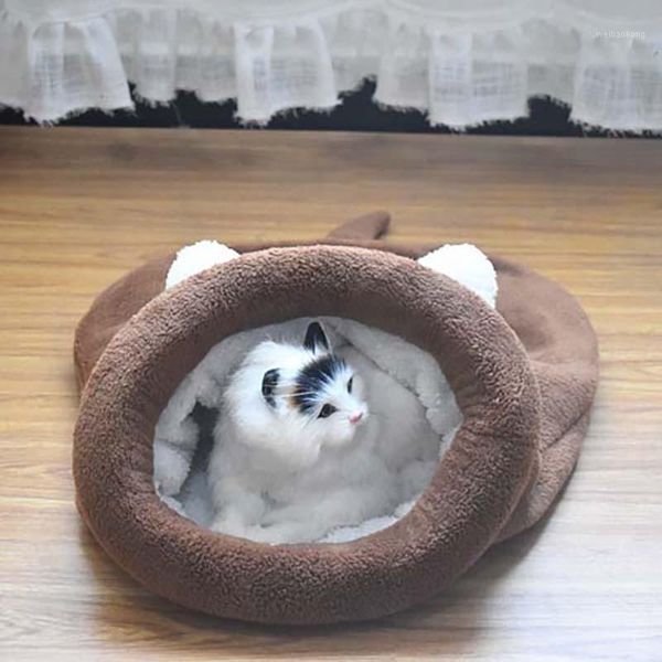 Camas de gato móveis de estimação de canil de animal de bebê gatos e cães tapete outono inverno dormindo cama casa de cachorro quente e macio