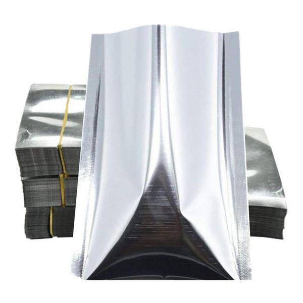 

100pcs aluminum foil bags, mylar foil flat heat sealable bags storage bags pouch for coffee beans 12x17cm