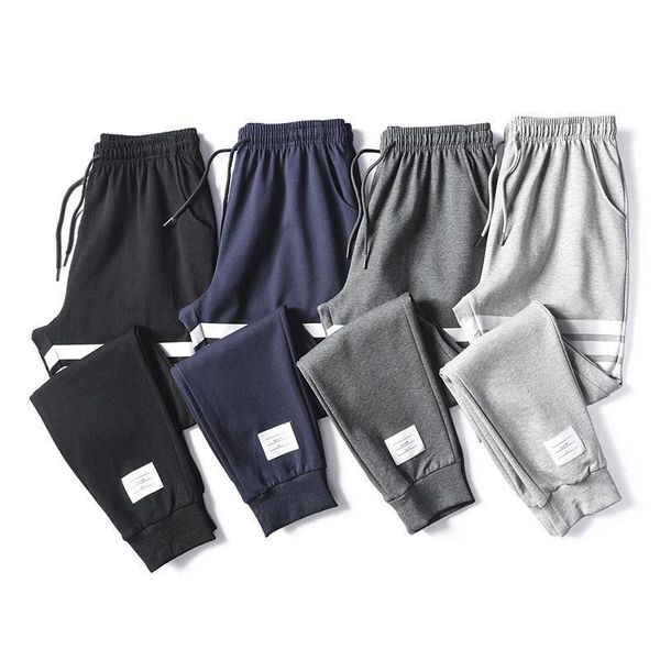 

новые мужские спортивные штаны joggers euолечая талия повседневные весенние летние брюки мужские свободные удобные тренировки трексуита мужс, Black