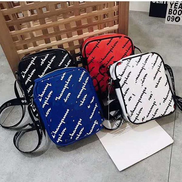 

branded crossbody bag cham pion letters handbags purses women men fanny pack waist chest bags pu shoulder bag beach sports tote 2019 c61706, White