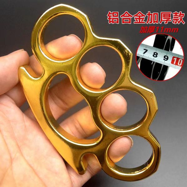 

2021fighting glass fiber finger tiger clasp steel knuckle thickening aluminum alloy four finger boxer men and women self defense high0074