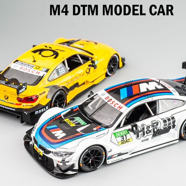

1:24 m4 dtm heeling light sport racing car model toy diecast metal alloy mniature replicaq1221